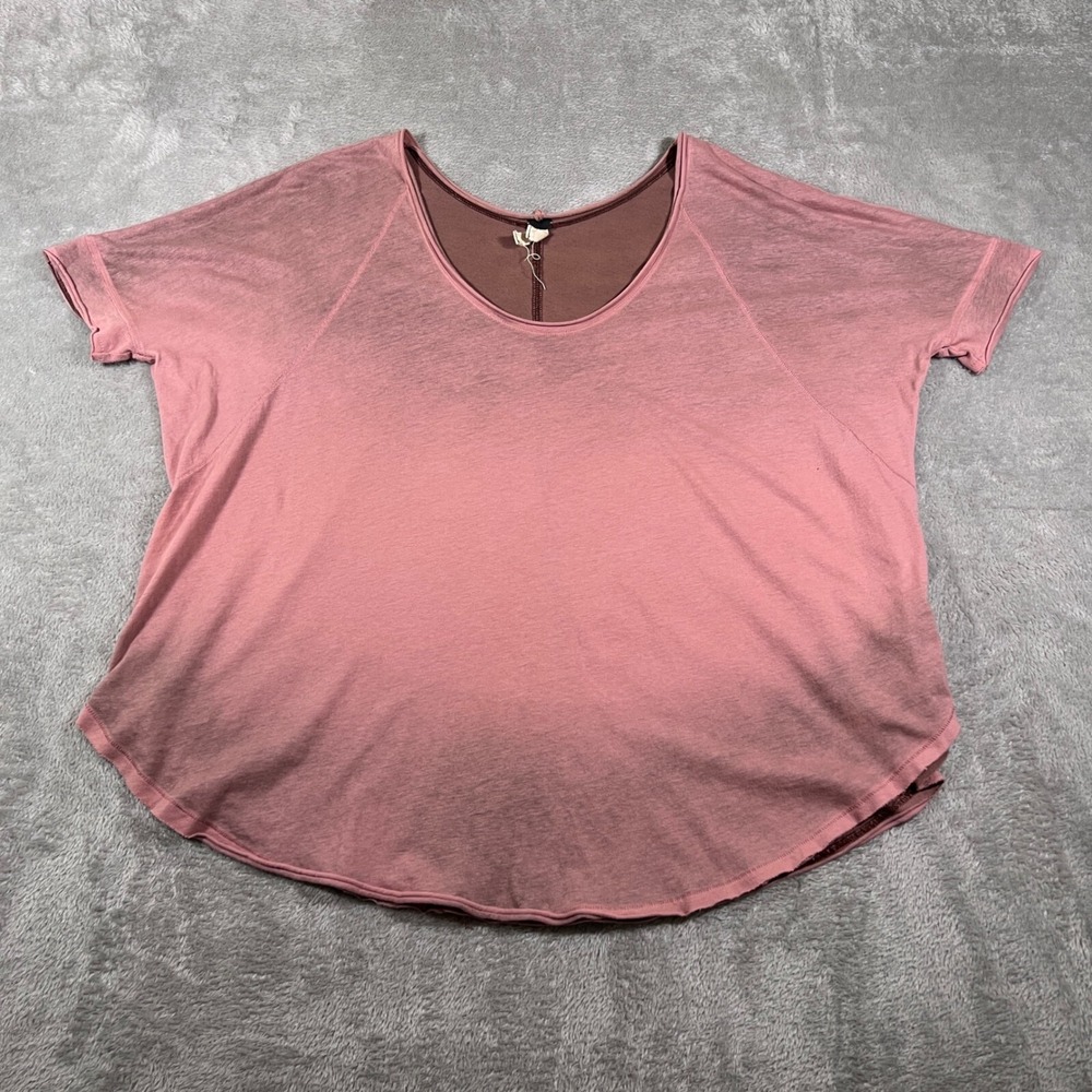 Free People Dolman Blouse Top Womens Small Pink Oversized Flowy Comfy Casual